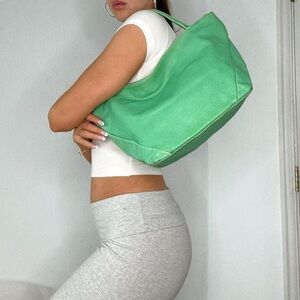 Vintage Regina Green Leather Shoulder Bag